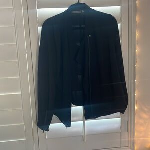 NWOT Lisa Rinna Collection Zip Front Textured size 1x bomber jacket